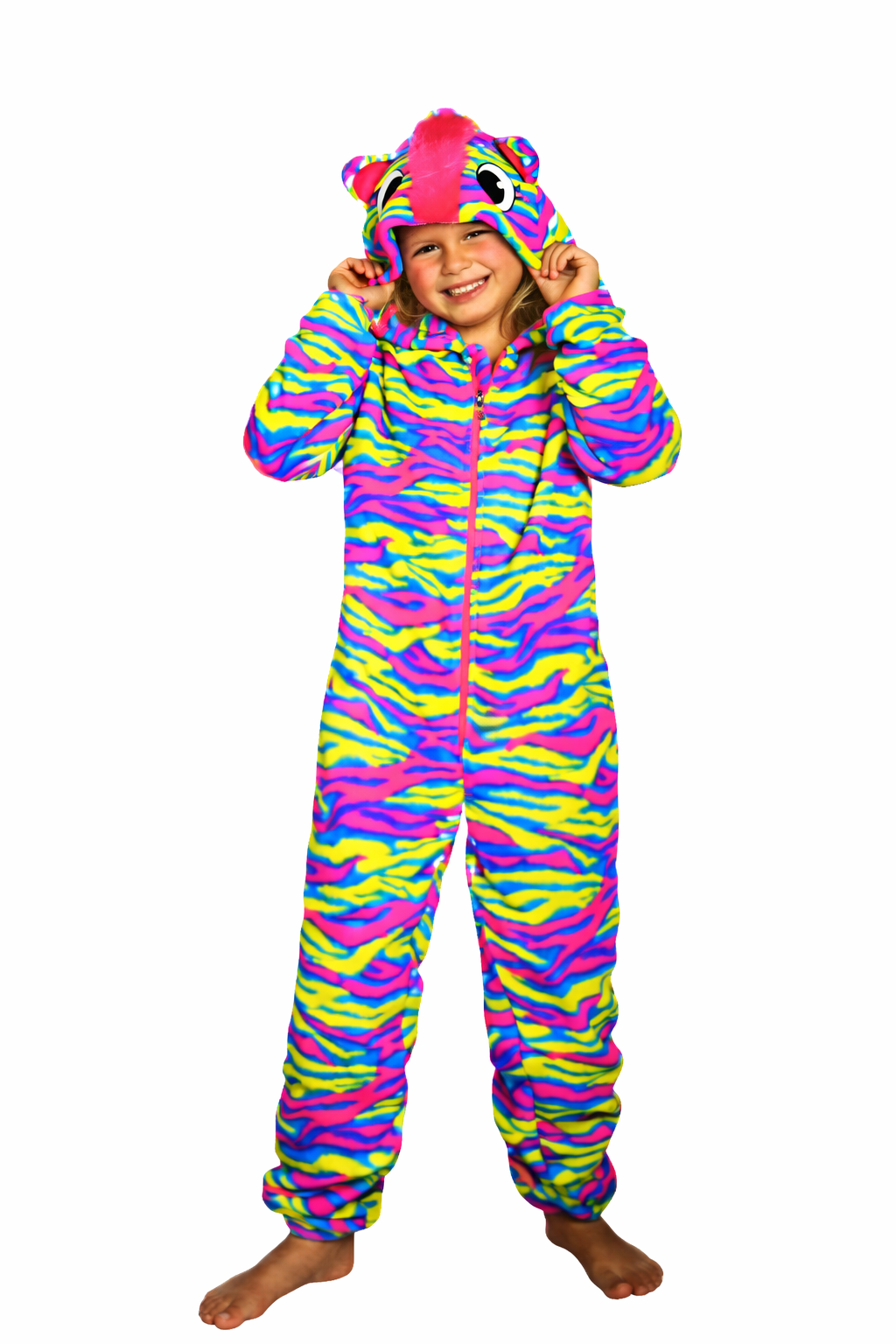 Gekleurde Zebra Onesie