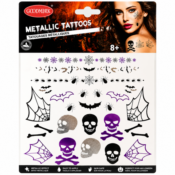 Metallic Halloween Tattoos