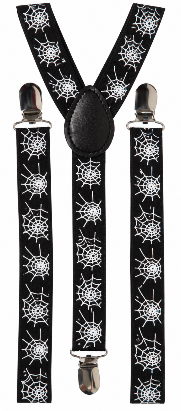 Halloween Bretels met Spinnenwebprint