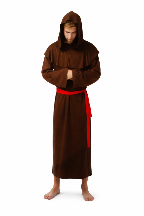 Monnik kostuum donkerbruin volwassen