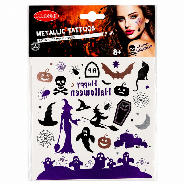 Metallic Halloween Tattoos