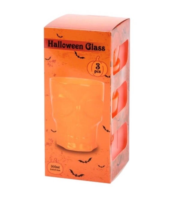 Halloween Bekers Schedel – Set van 3 stuks