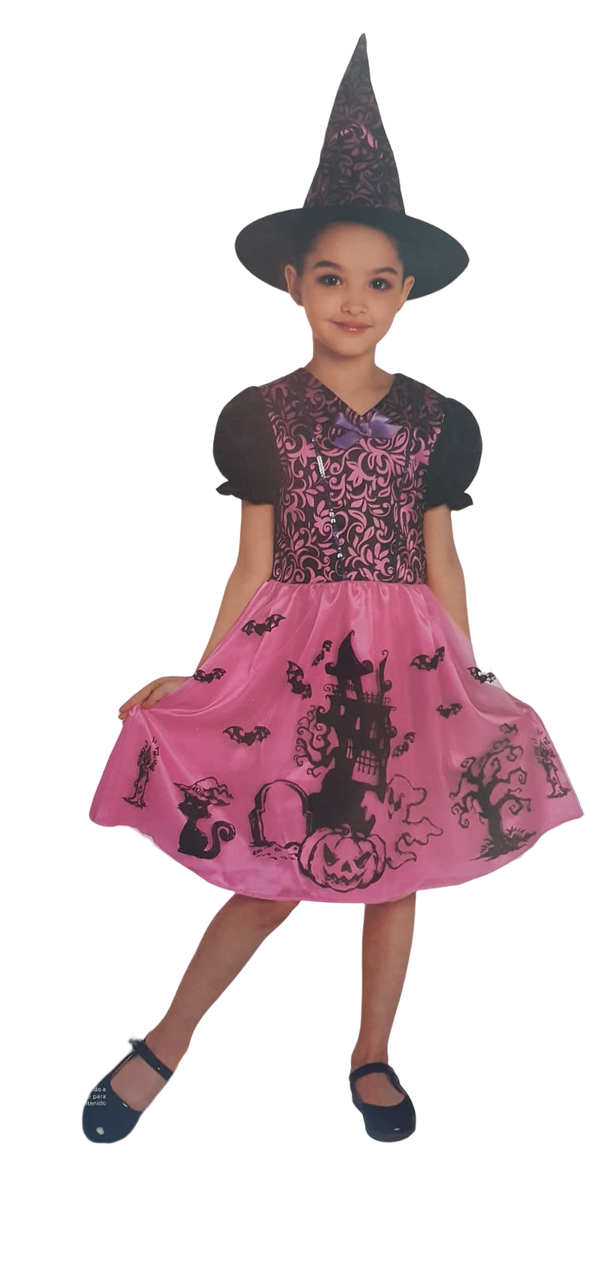 roze heks Halloween kids