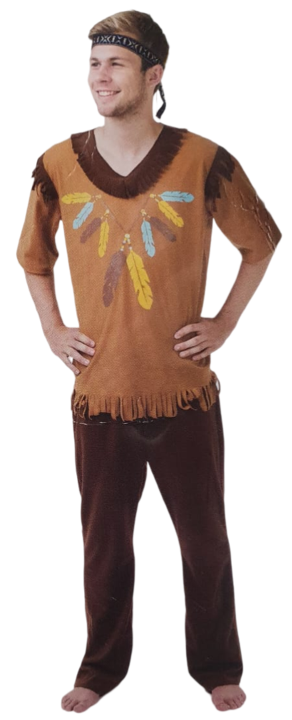 Indiaan met veren afbeelding volwassen