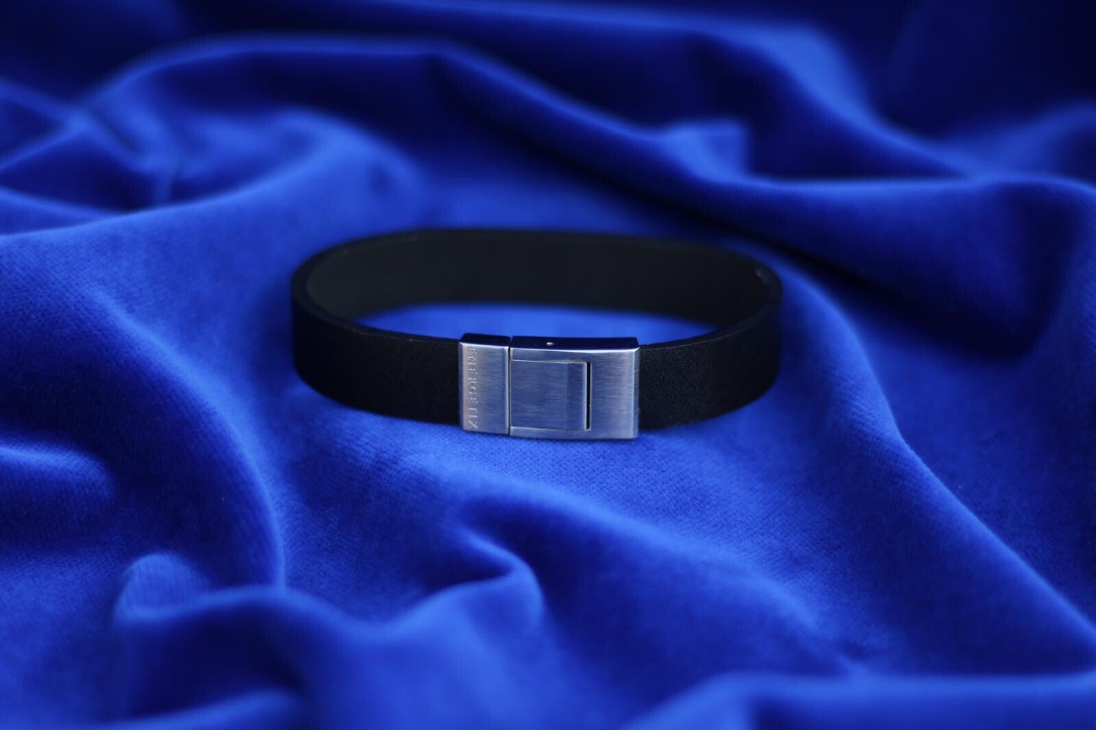 Energetix Armband Leer Zwart