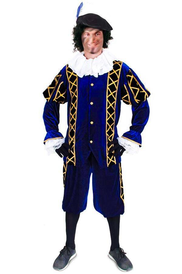 Luxe pietenpak blauw/ zwart