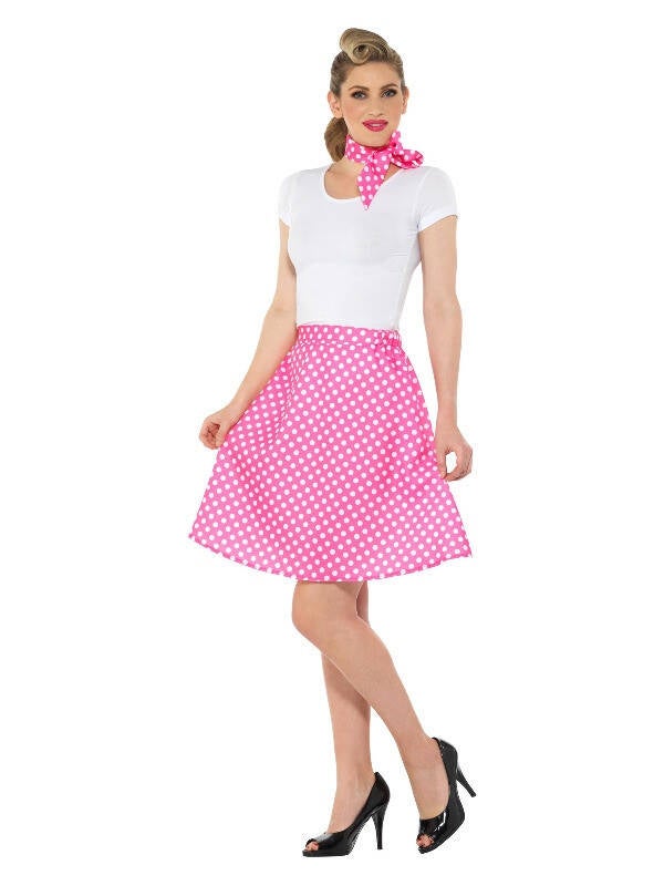 50’s Polka Dot Jurkje – Roze (Dames)