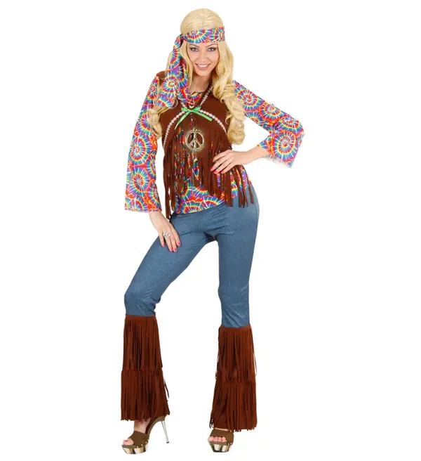 Hippie kostuum Flower Power dames