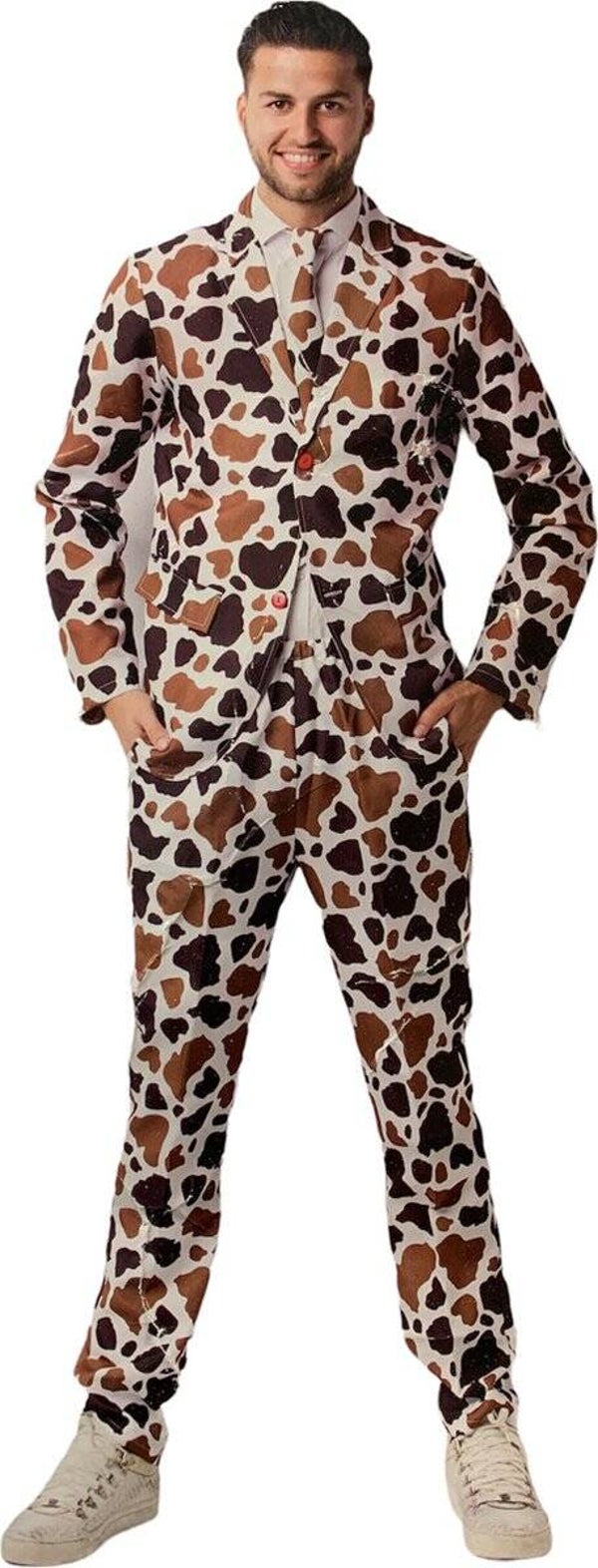 koeienprint pak volwassen