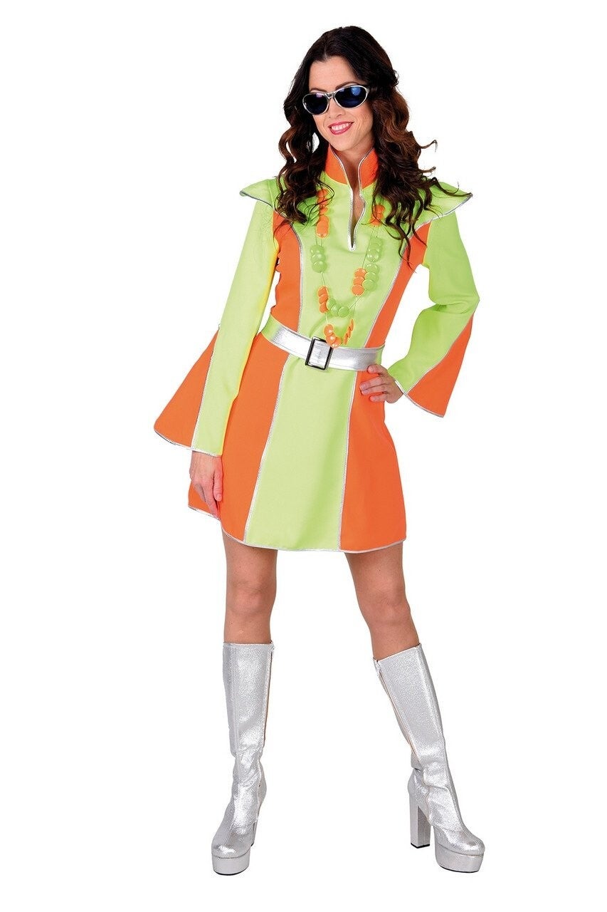 Disco 70s neon jurkje