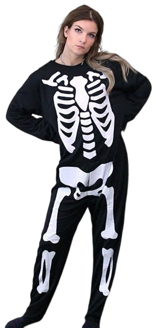 Skelet glow in the dark pak halloween volwassen