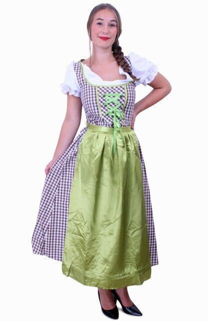 Tiroler jurkje bruin groen