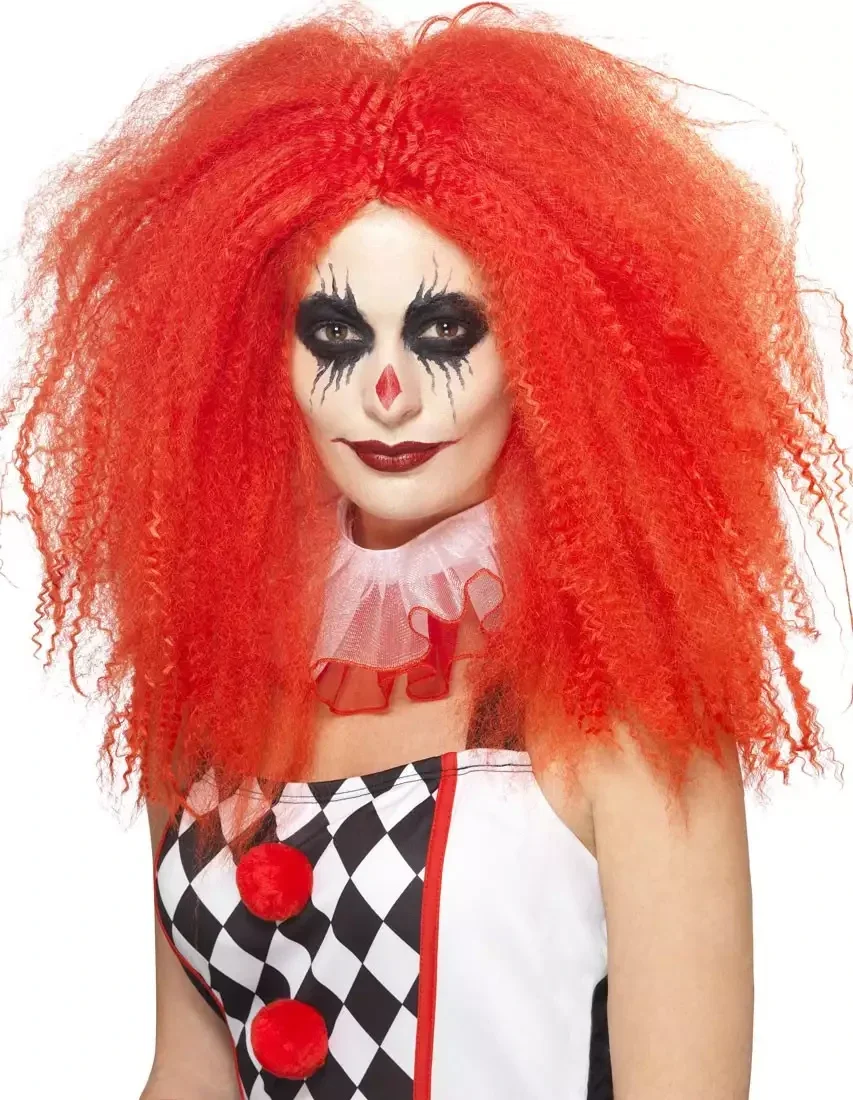 Pruik Clown Rood