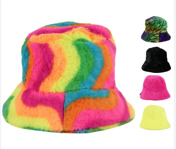 Bucket Hat (Geel, Roze, Zwart, Regenboog)
