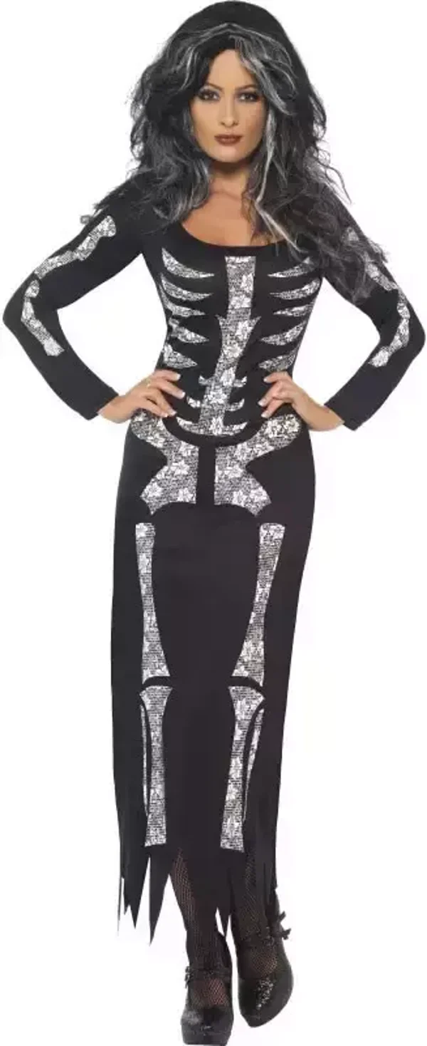 Skeleton halloween jurk