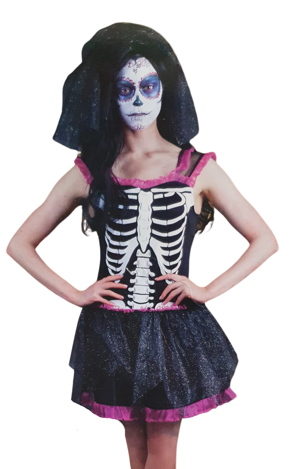 skull bride halloween volwassen