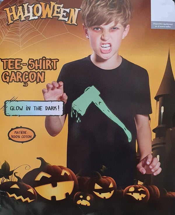 Halloween shirt bijl kids
