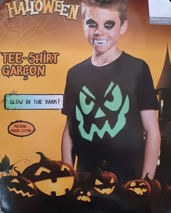 Halloween shirt pompoen kids
