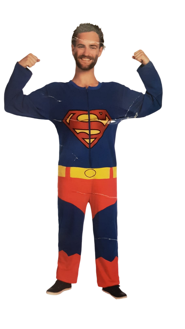 Superman onesie volwassen