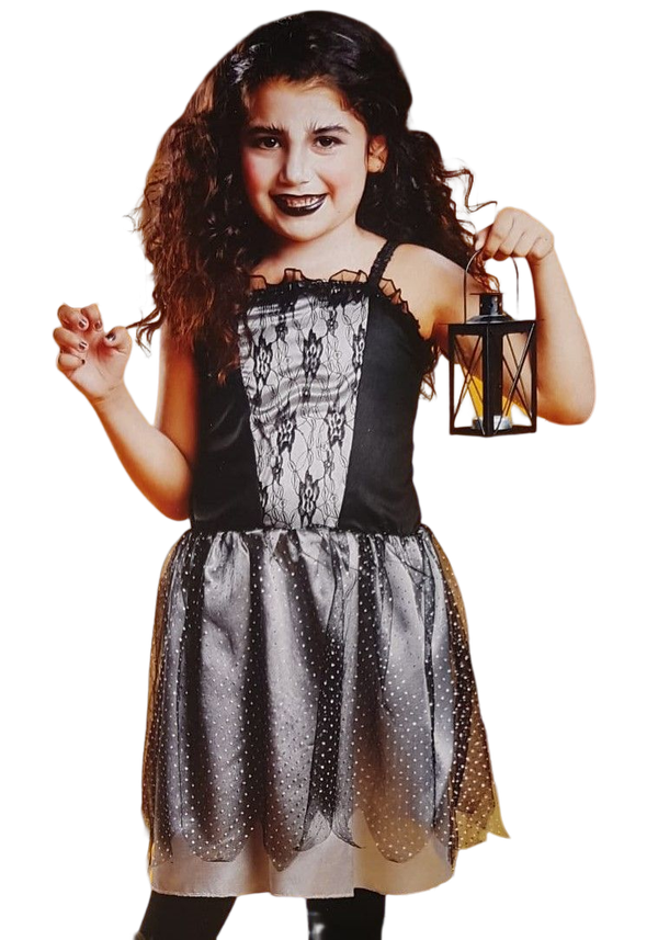 halloween zwarte engel jurkje kids