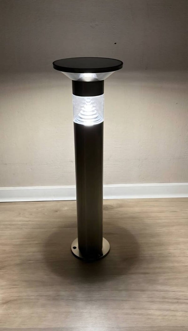 Lindby LED Solar Leuchte aus Edelstahl mit Bewegungssensor