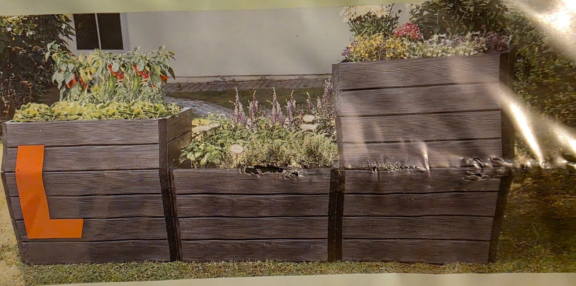 Hochbeet Kunststoff Anthrazit Holziptok 75x80x80cm (HxBxT)