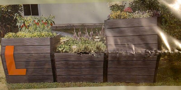 Hochbeet Kunststoff Anthrazit Holziptok 75x80x80cm (HxBxT)