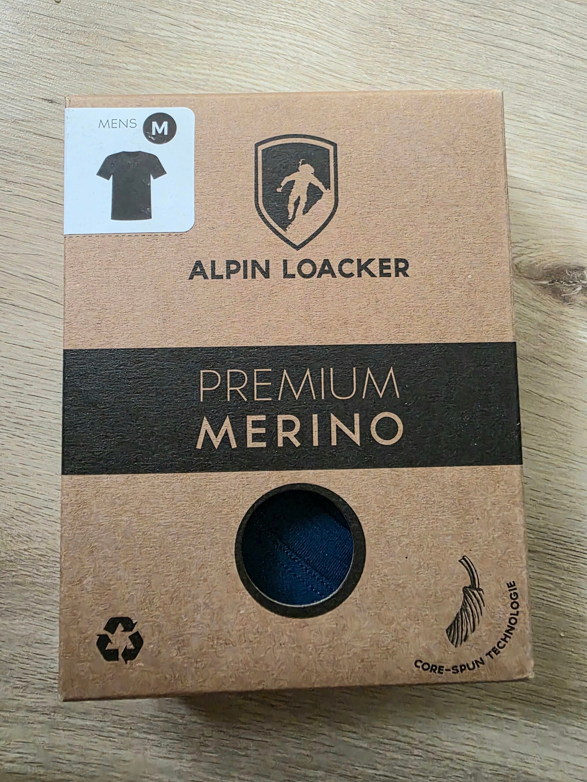 ALPIN LOACKER Merino Herren T-Shirt Gr. M