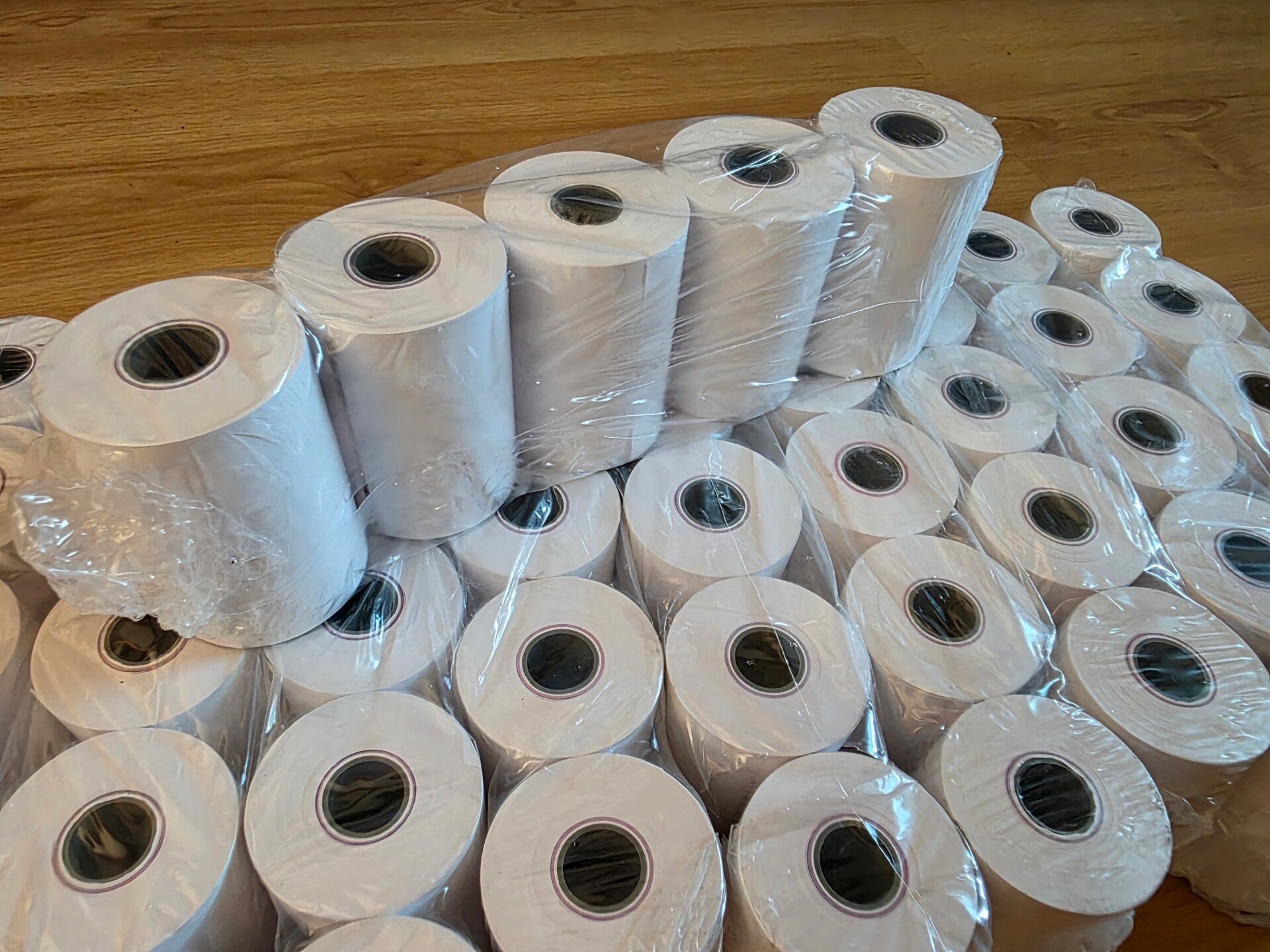 Thermorolle 57mm x 25m x 12,3 mm weiß, blanko 50 Rollen (0,02€/Meter)