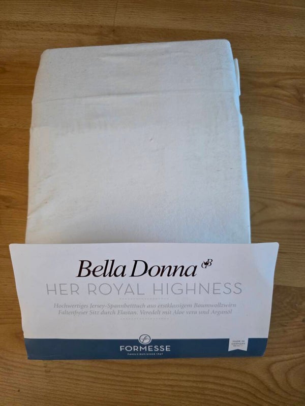 Bella Donna Jersey Spannbetttuch 180x200 - 190x220 Weiß