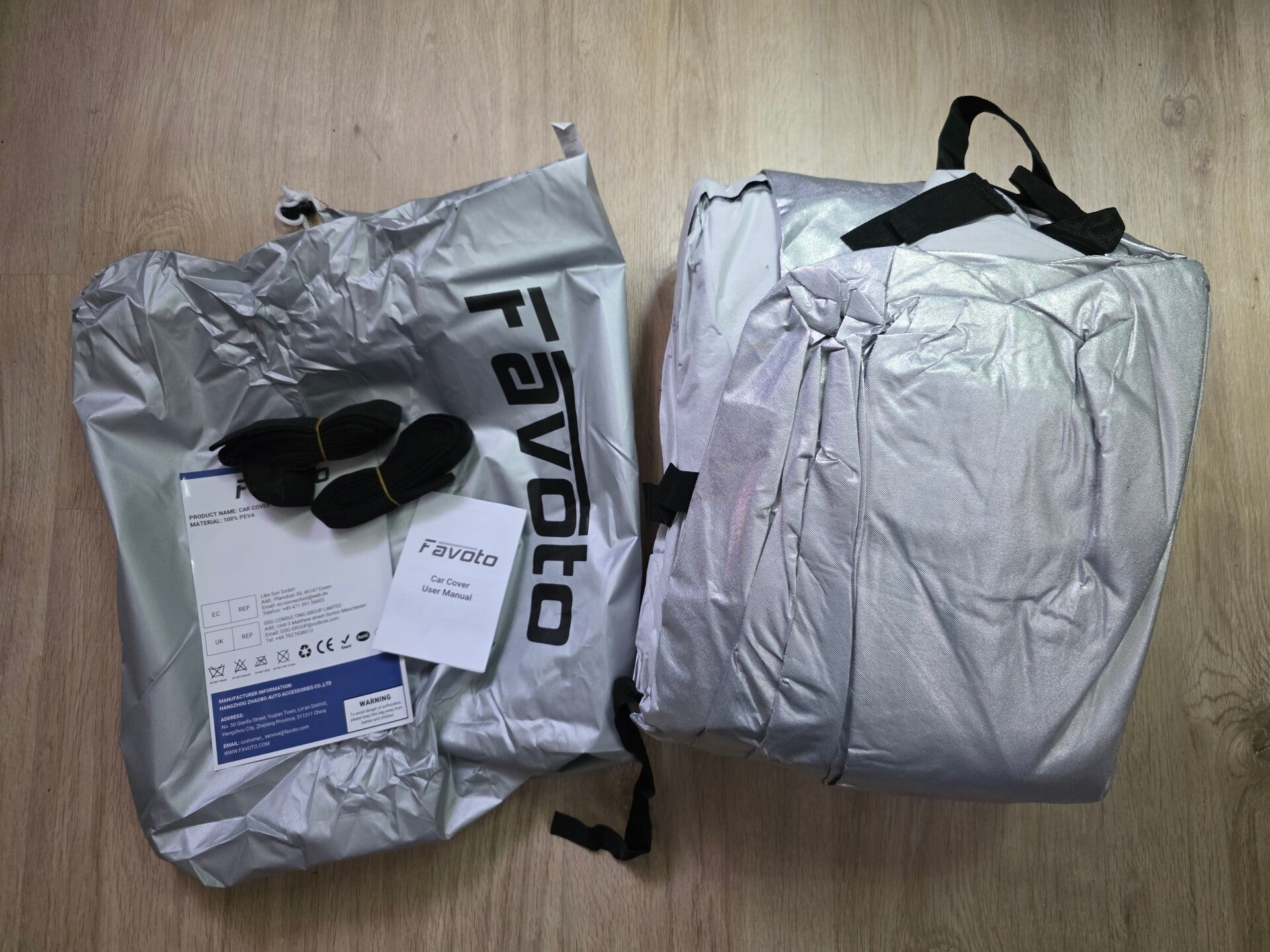 Favoto Autoabdeckung Vollgarage 430-465cm staubdicht wasserdicht