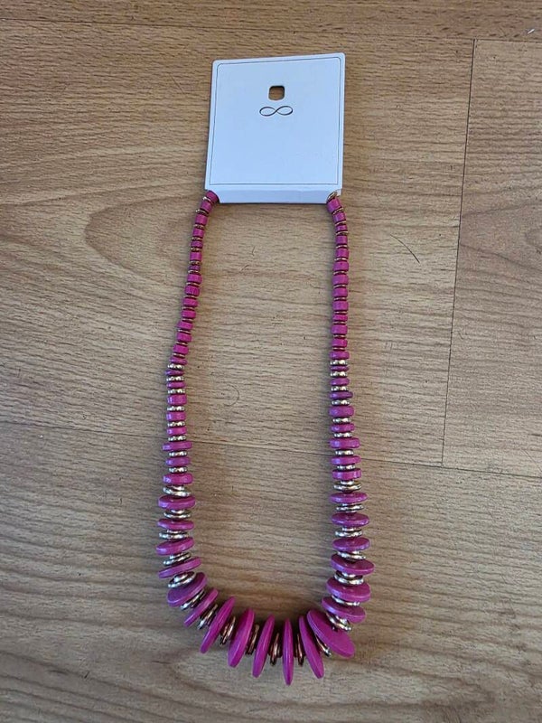 Perlenkette Halskette Holz