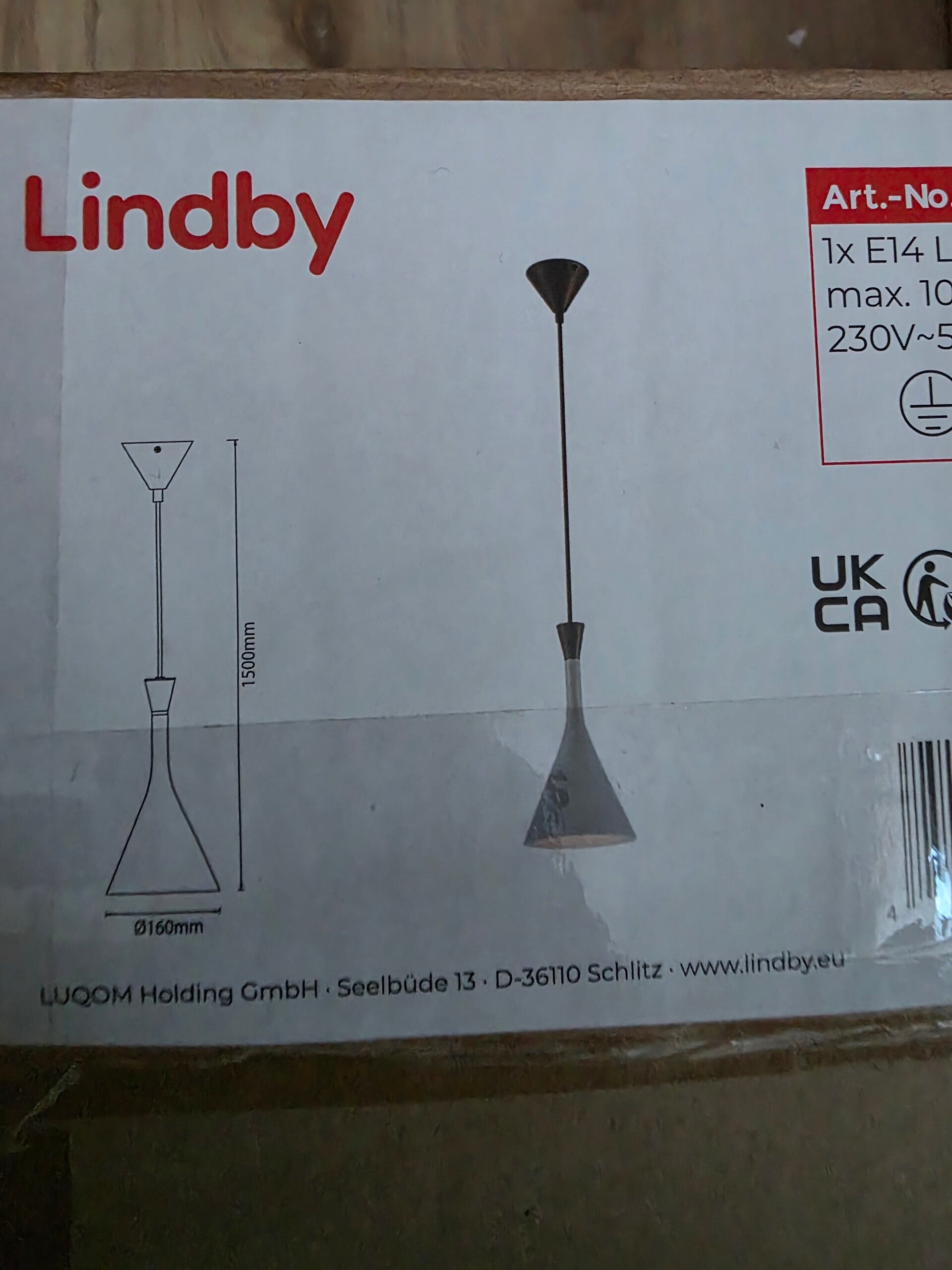 Lindby Pendelleuchte Flynn (1 flammig, E14) - Deckenlampe Esstischlampe Hängelampe Hängeleuchte Wohnzimmerleuchte