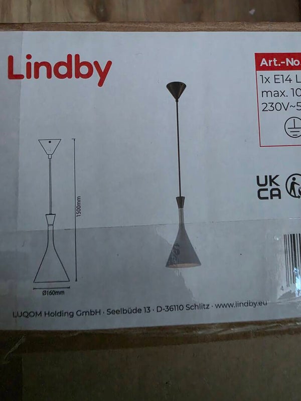 Lindby Pendelleuchte Flynn (1 flammig, E14) - Deckenlampe Esstischlampe Hängelampe Hängeleuchte Wohnzimmerleuchte