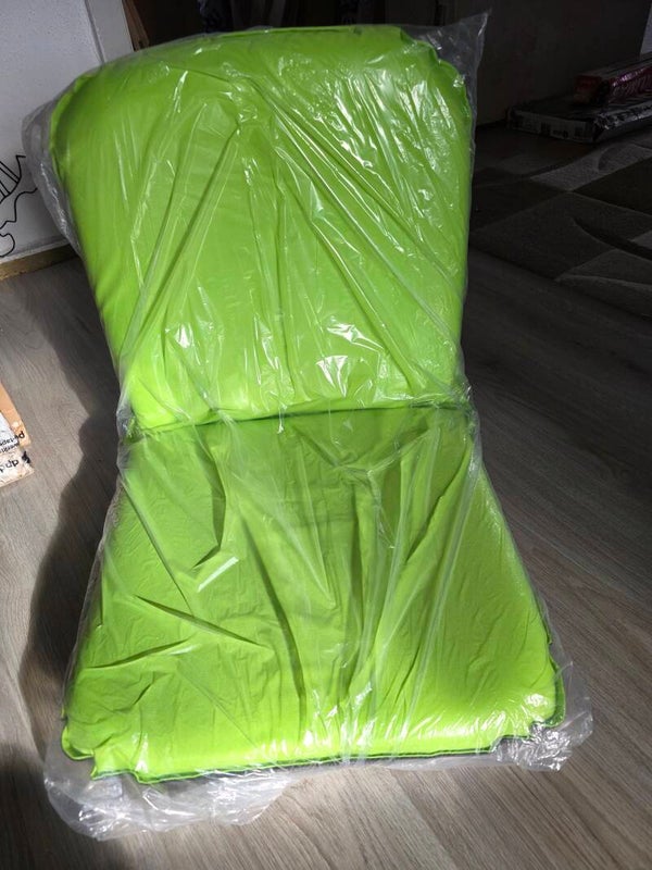 Bodenfaltsitz Sitz mit klappbare Rückenlehne, grün, 94x47cm