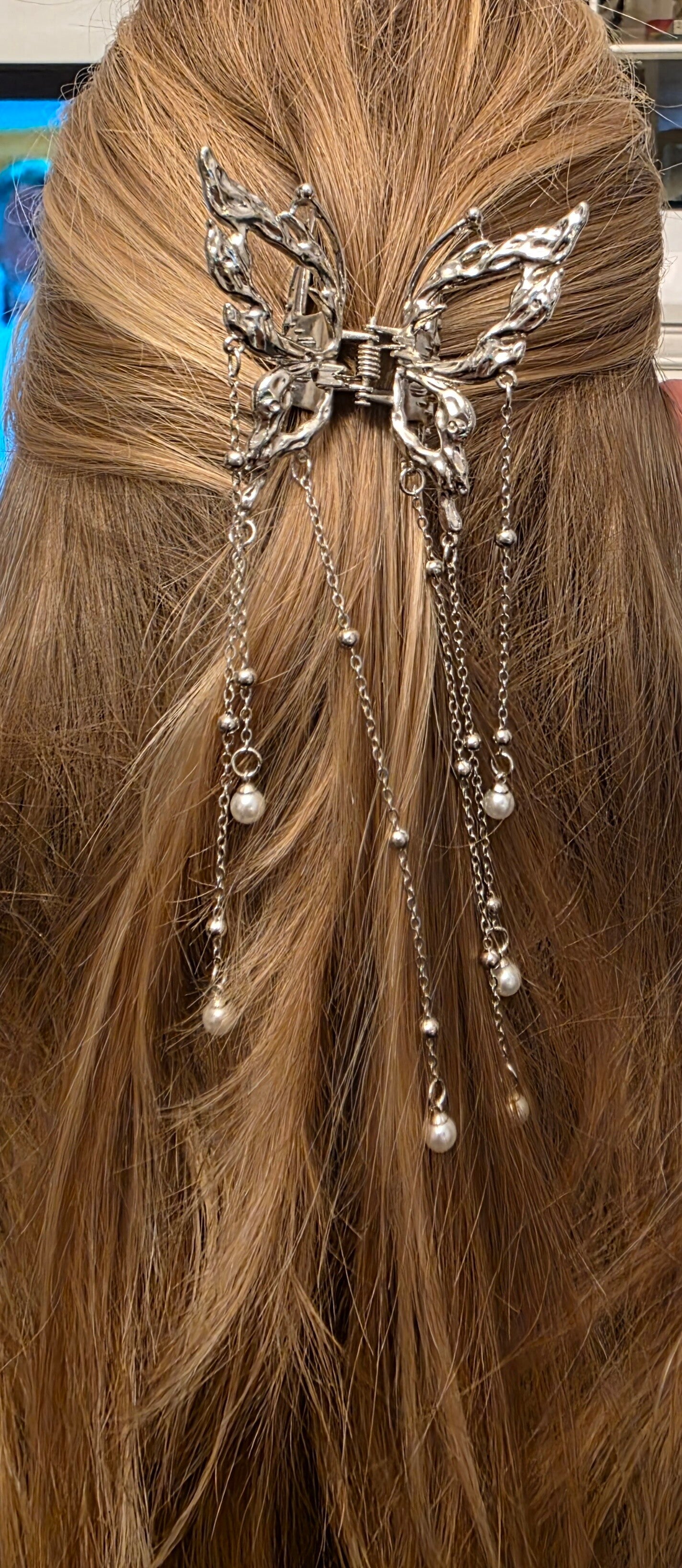 Haarspange Haarschmuck Kette Perlen