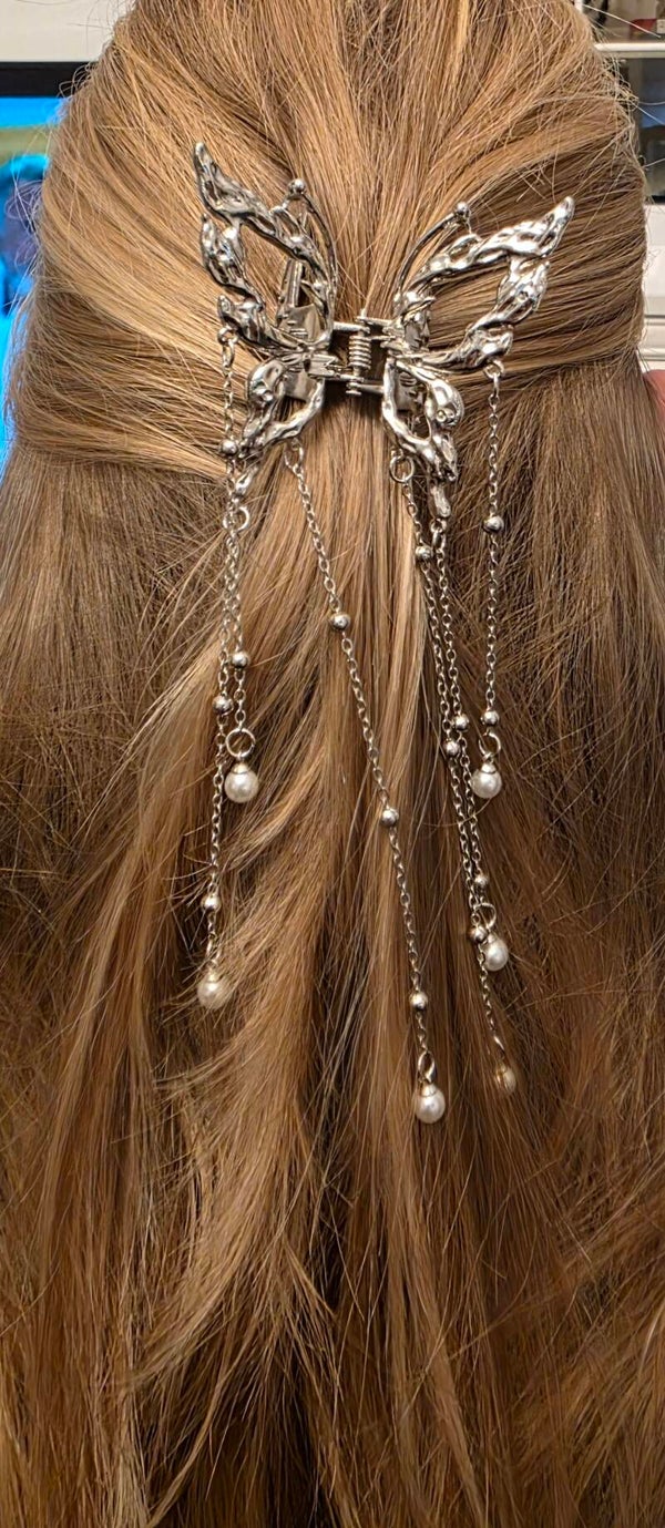 Haarspange Haarschmuck Kette Perlen