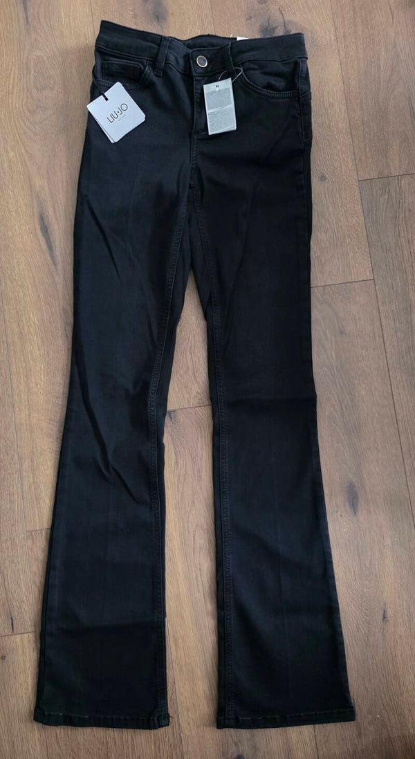 LIU JO Button Up Bootcut Jeans schwarz