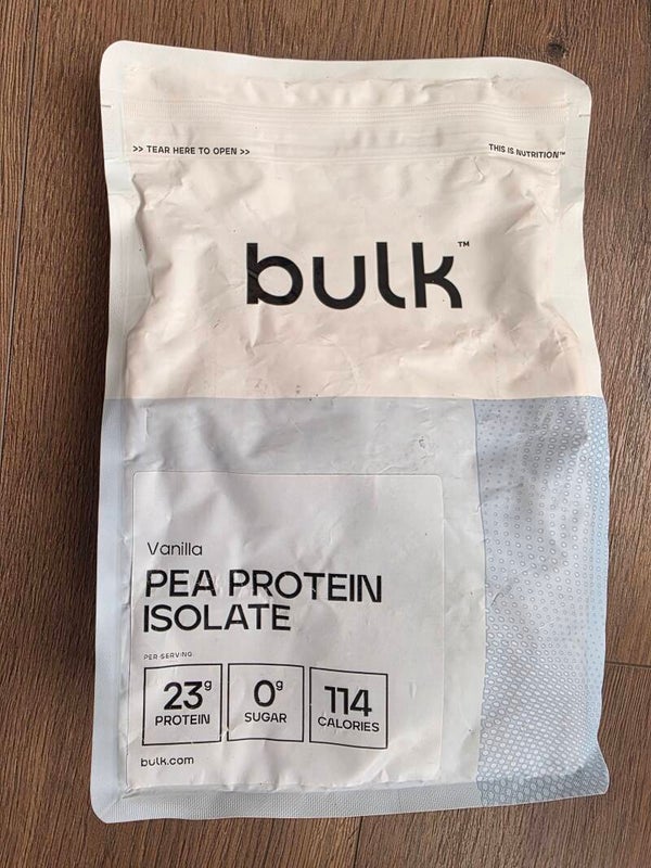 Bulk Erbsenprotein Isolat Pulver, Veganes Eiweißpulver, Vanille, 1 kg MHD 02/2026  (5,99€/1kg)