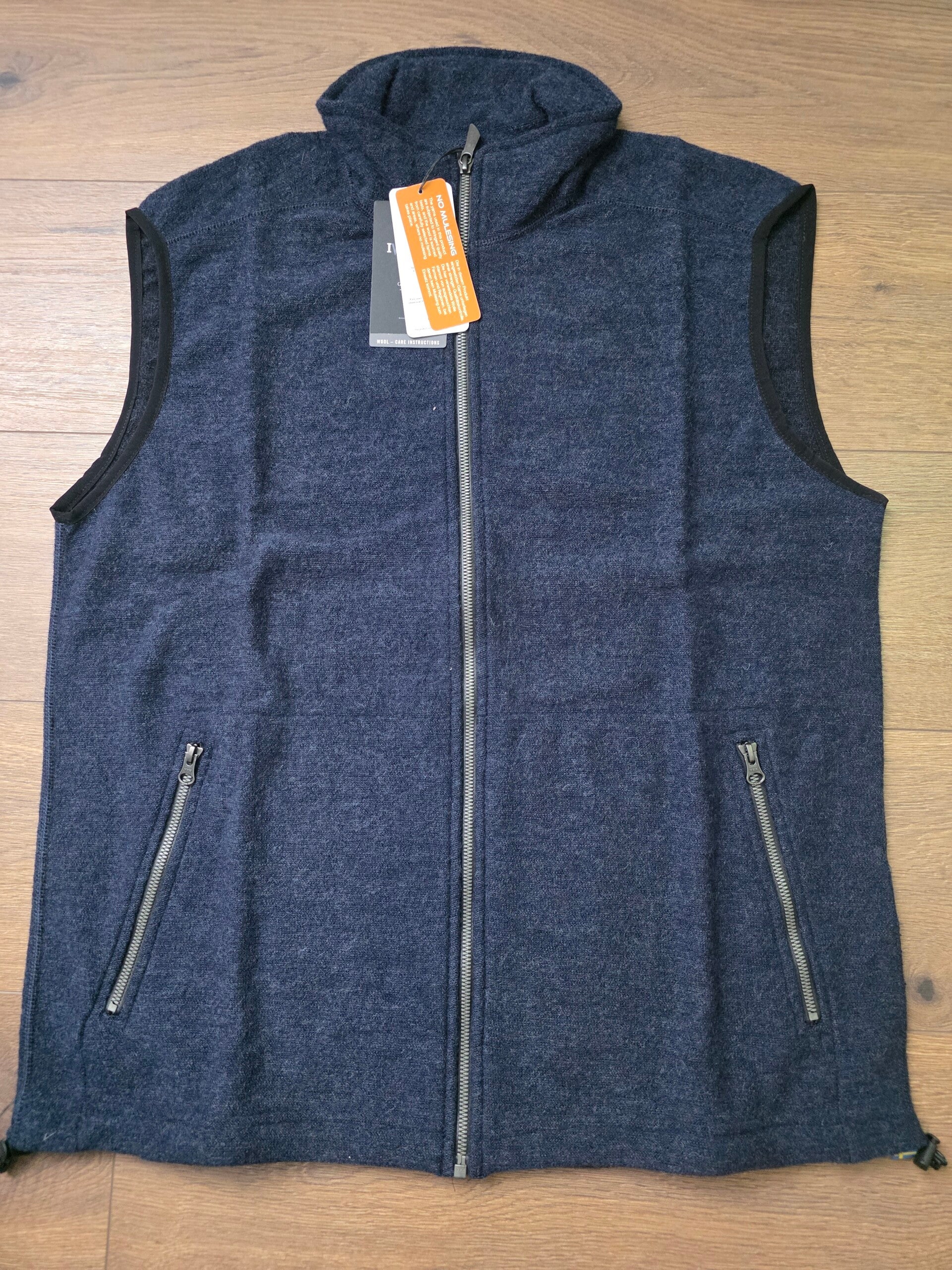 IVANHOE OF SWEDEN KURRE VEST Weste, 60% WOLLE LIGHT NAVY Größe XL