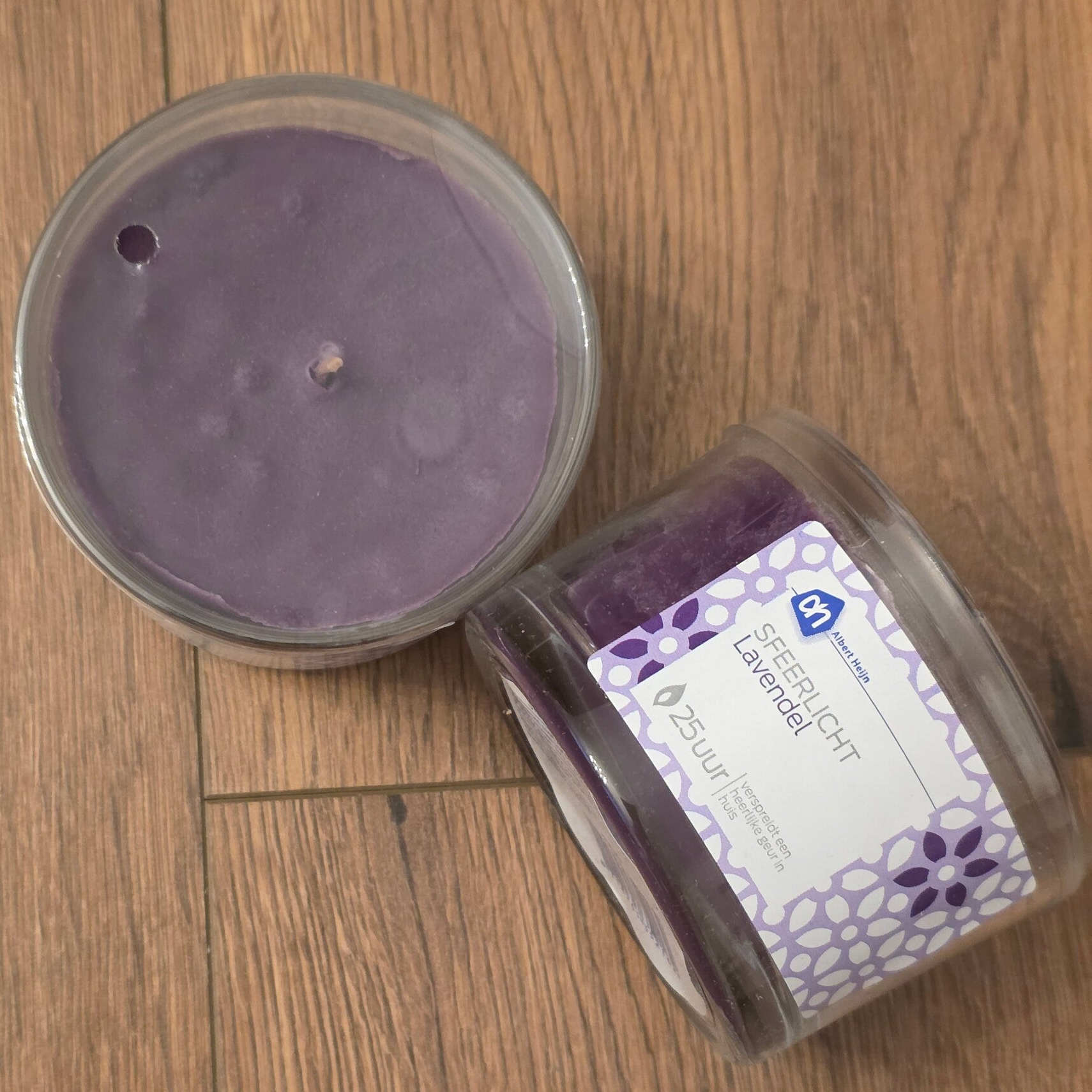 Albert Heijn Kerze im Glas Deko Duftkerze Lavendel 4er-Set (1,24€/Kerze)