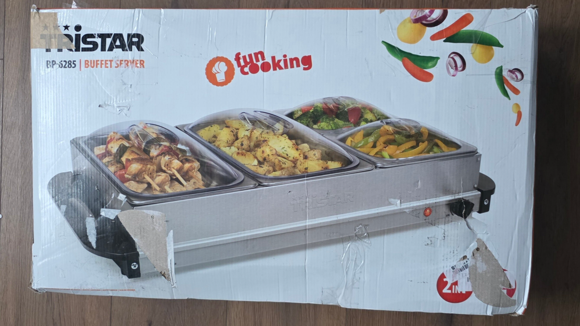 Tristar Buffet-Speisenwärmer 300 W 6,8 L Edelstahl Silbern NEU
