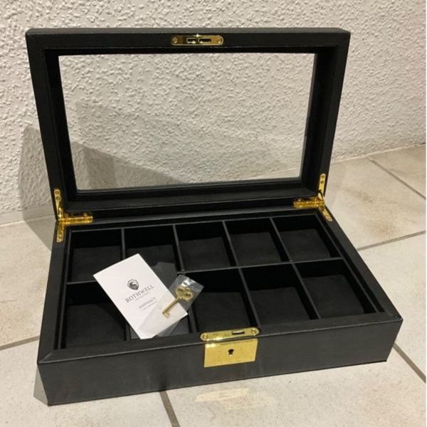 Uhrenbox Luxus Uhren Etui ROTHWELL abschließbar neu