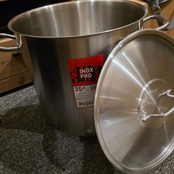 INOX Kochtopf Edelstahl 33,6L