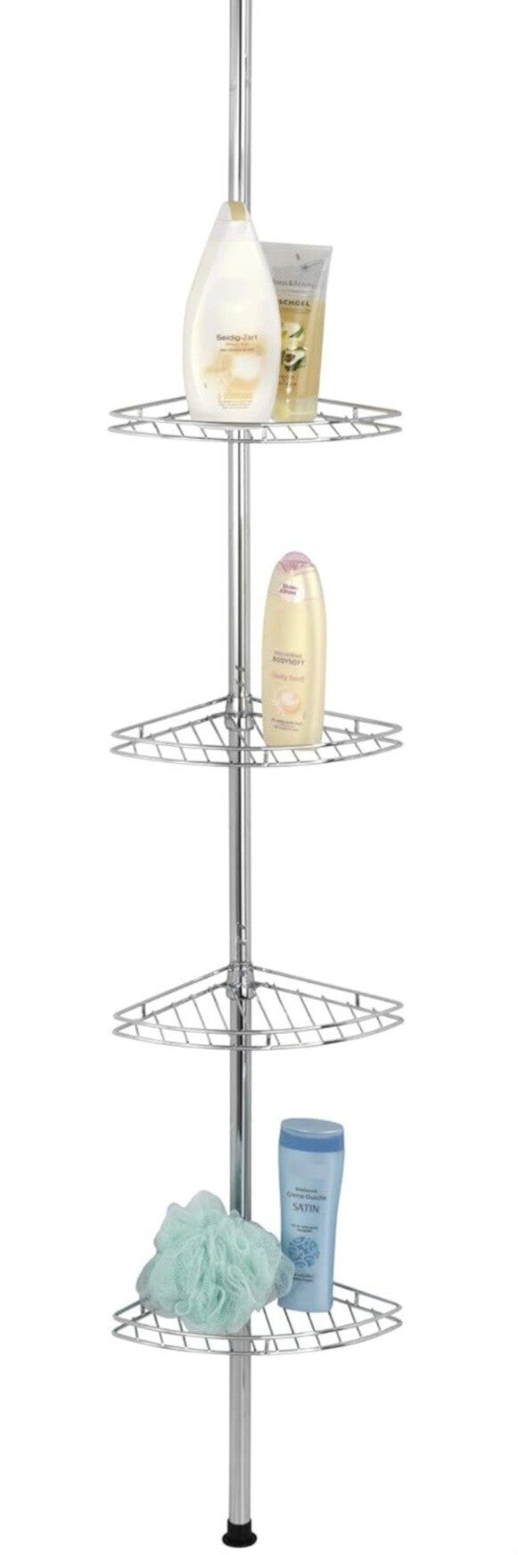 WENCO Teleskop Duschregal Eckregal Edelstahl H:56-275cm