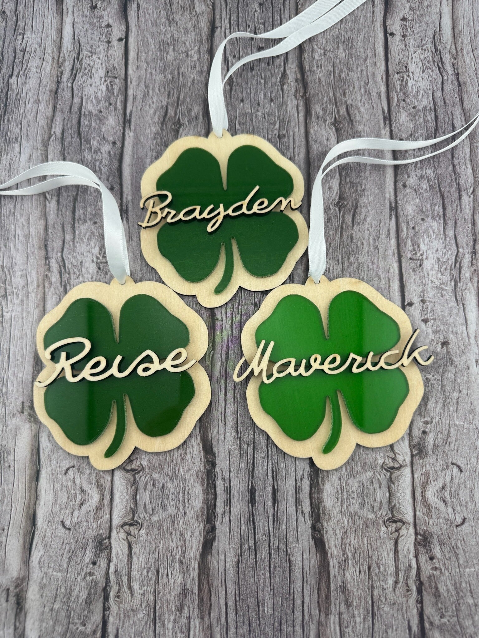 Custom St. Patricks Day Decor, Personalized Name Tags