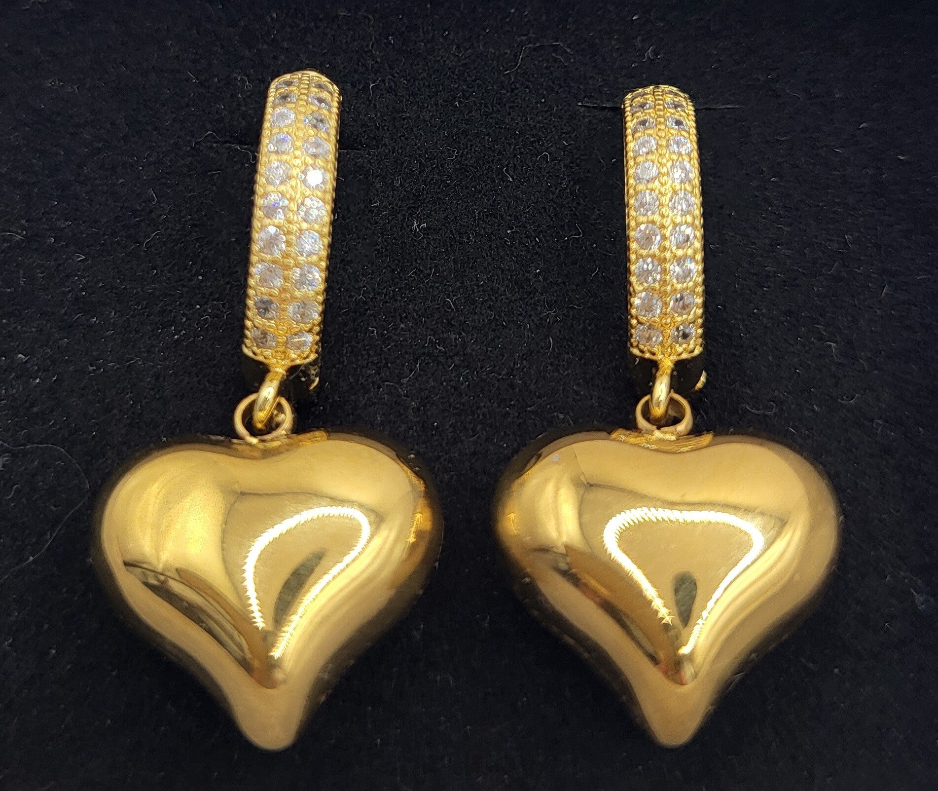 Gouden hartjes oorbellen