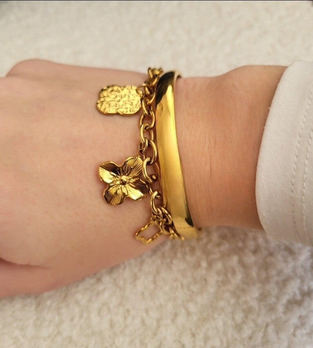 Smalle gouden bangle