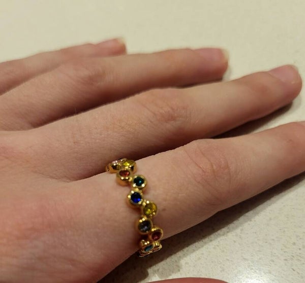 Rosa ring - gekleurd