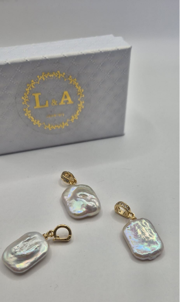 Vierkante zoetwaterparel bedel